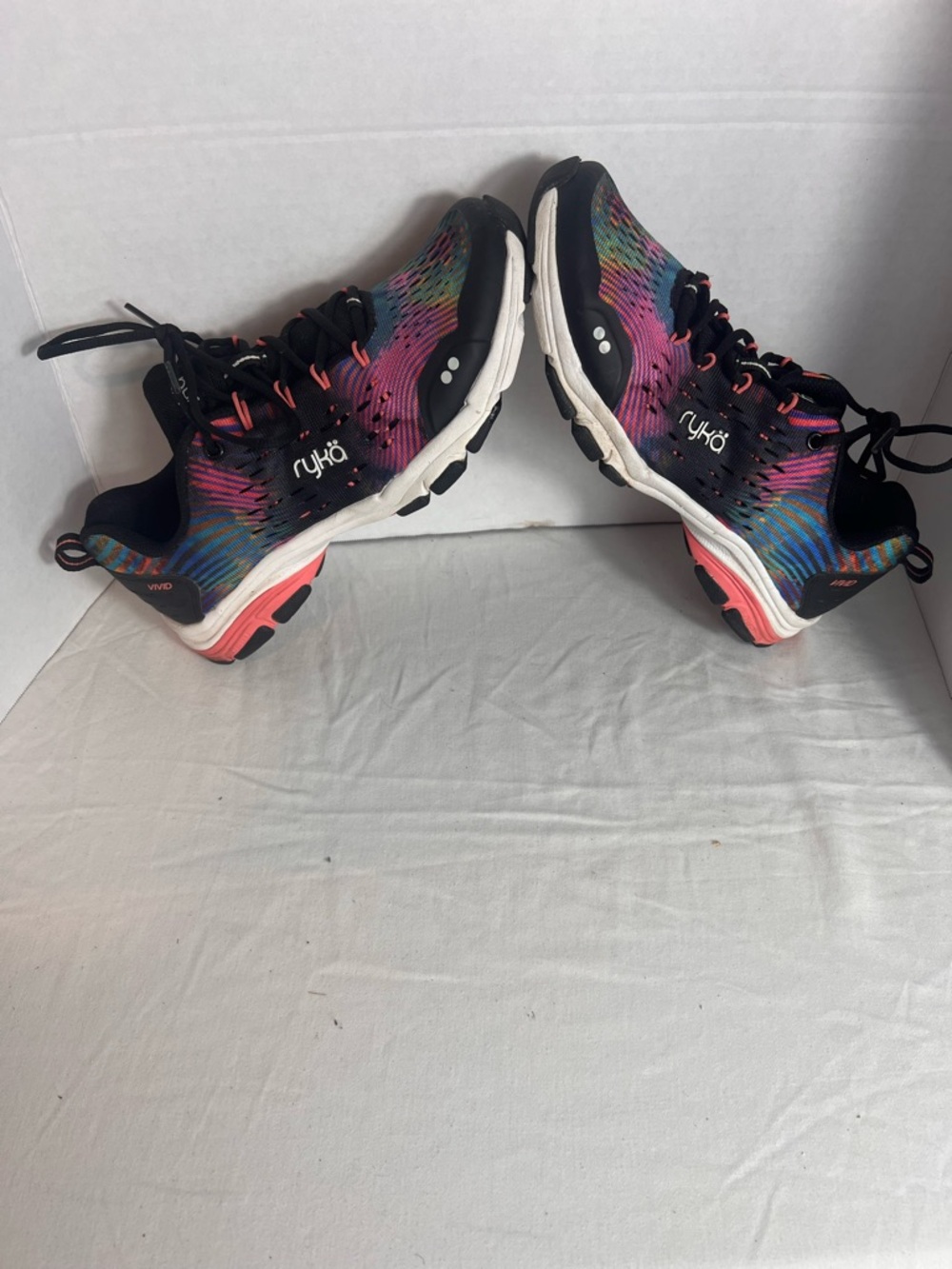 Ryka Black Multicolor Mesh Athletic Walking Sneakers - Picture 9 of 12